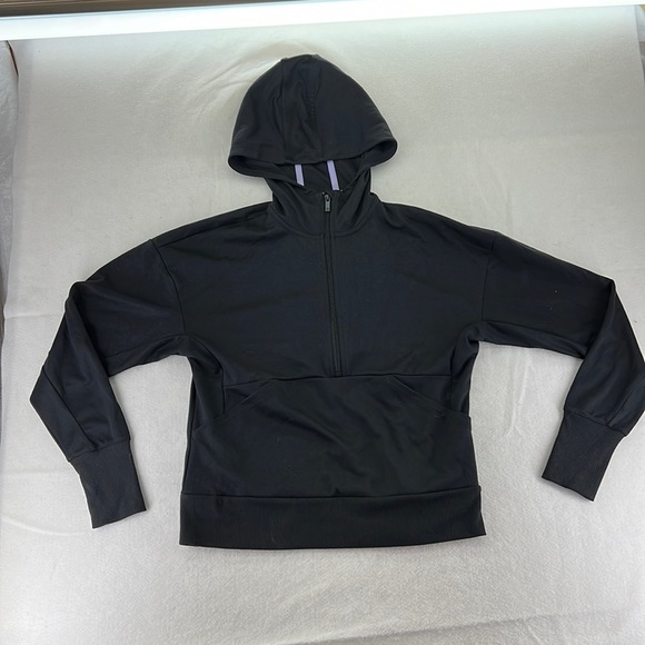 all in motion Tops - NWT All In Motion Long Sleeve 1/2 Zip Up Jacket Hoodie Black Womens Size XS